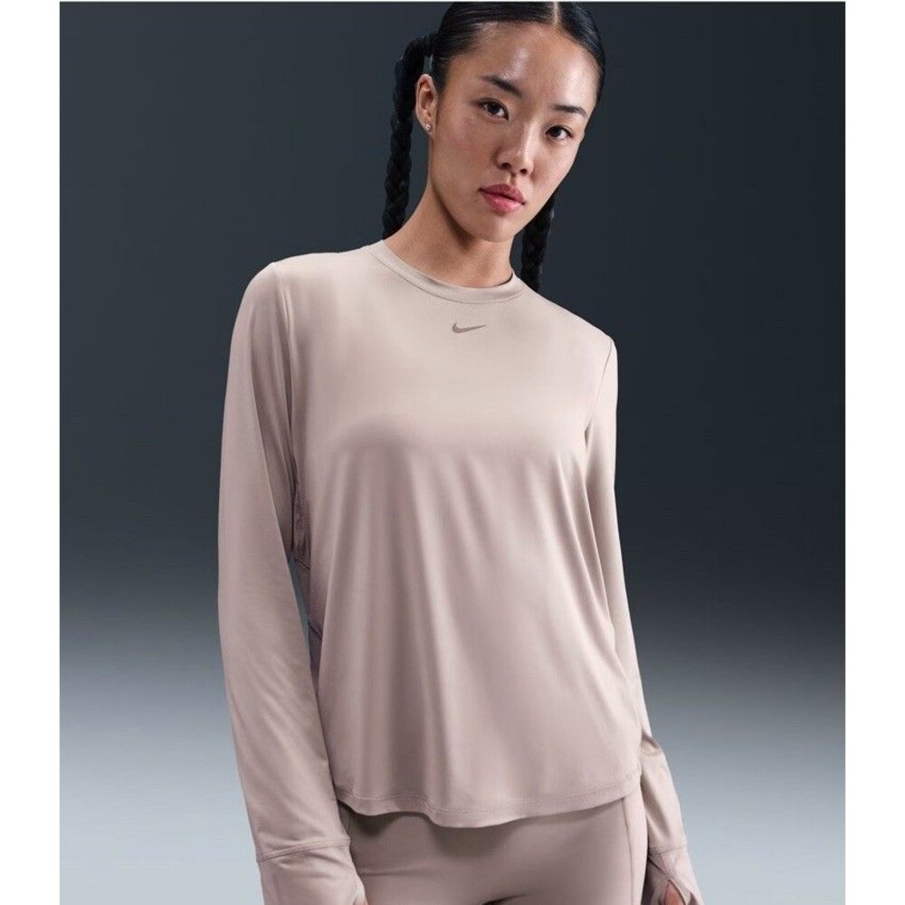 Nike Women’s Running Crew Neck Tops (2) Dri-Fit Long Sleeve Pink (NWT) Lilac L